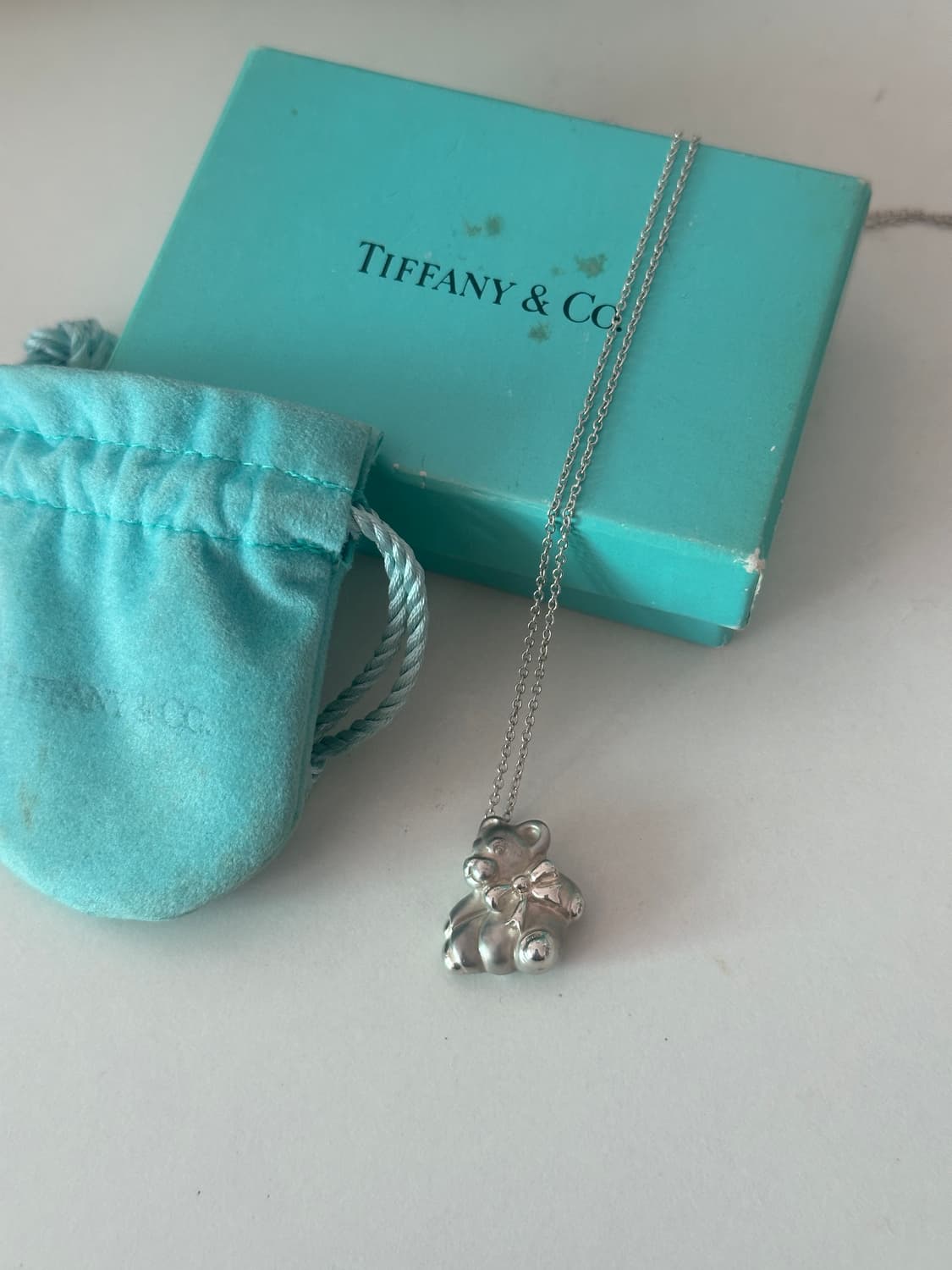 Tiffany & Co. Teddy Bear 925Silver Neckl 상품이미지1