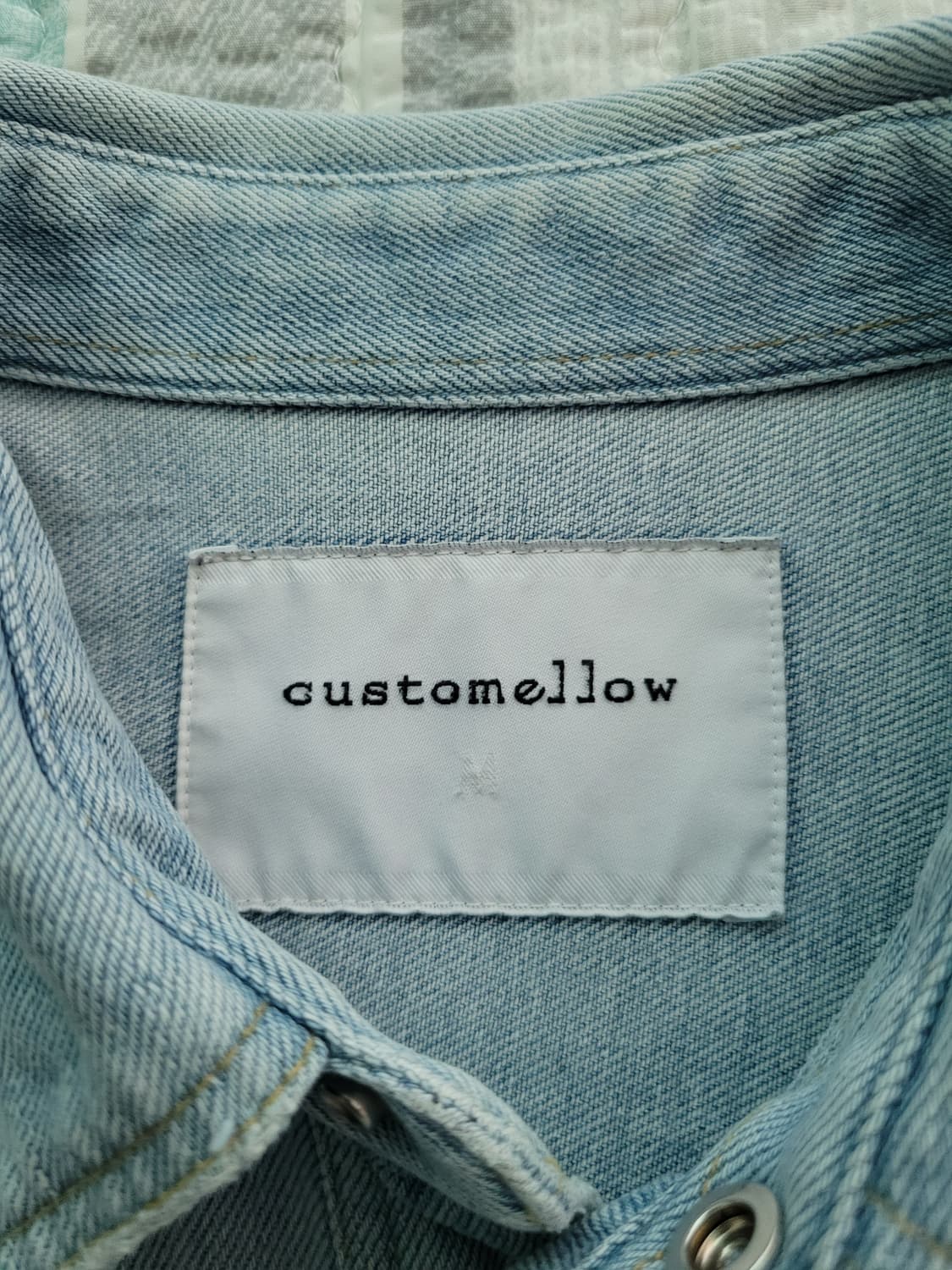 커스텀 멜로우 Customellow 셔츠형 오버핏 데님자켓 100-105 상품이미지5