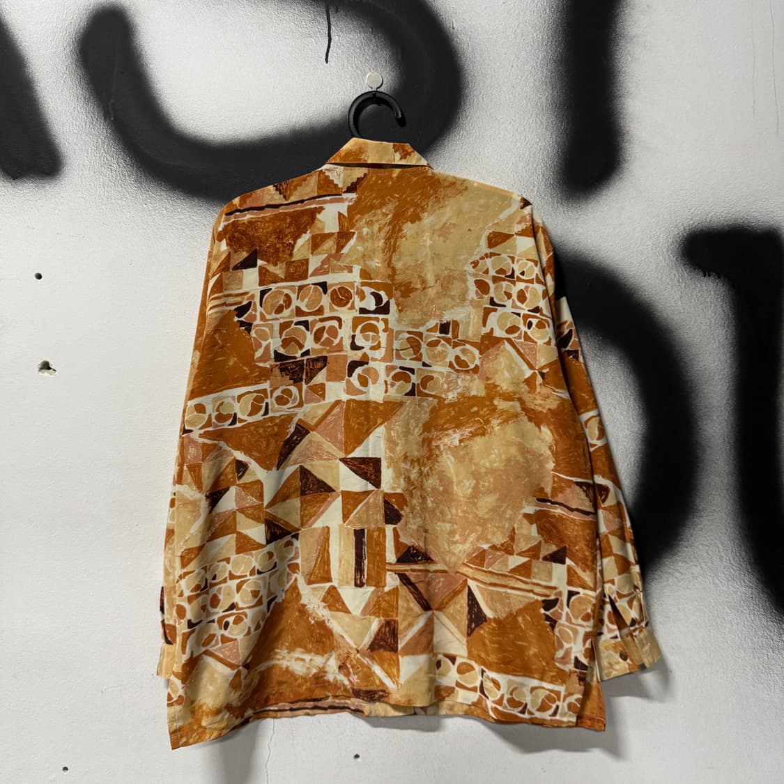 VTG 빈티지 에스닉 풀 패턴 폴리 긴팔 셔츠 상품이미지2