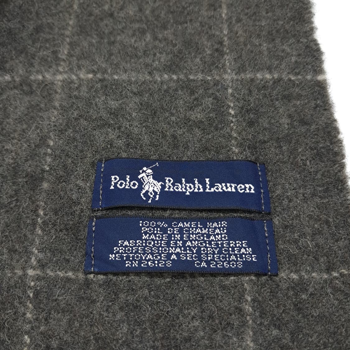 MX424 폴로 영국판 카멜헤어 윈도우페인 그레이 머플러 목도리 상품이미지4