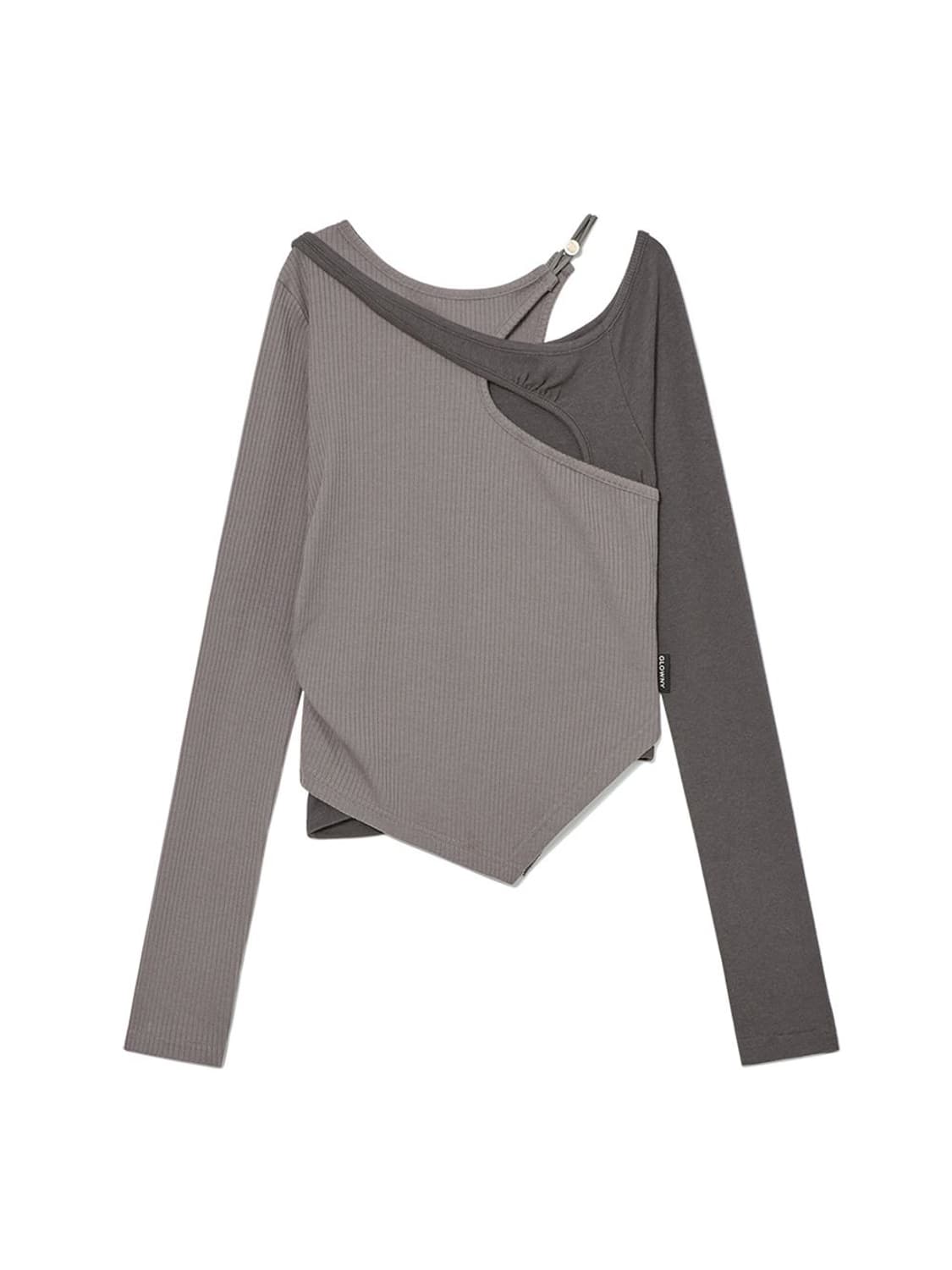 글로니 밀러 컷 아웃 롱 슬리브 그레이 상품이미지4