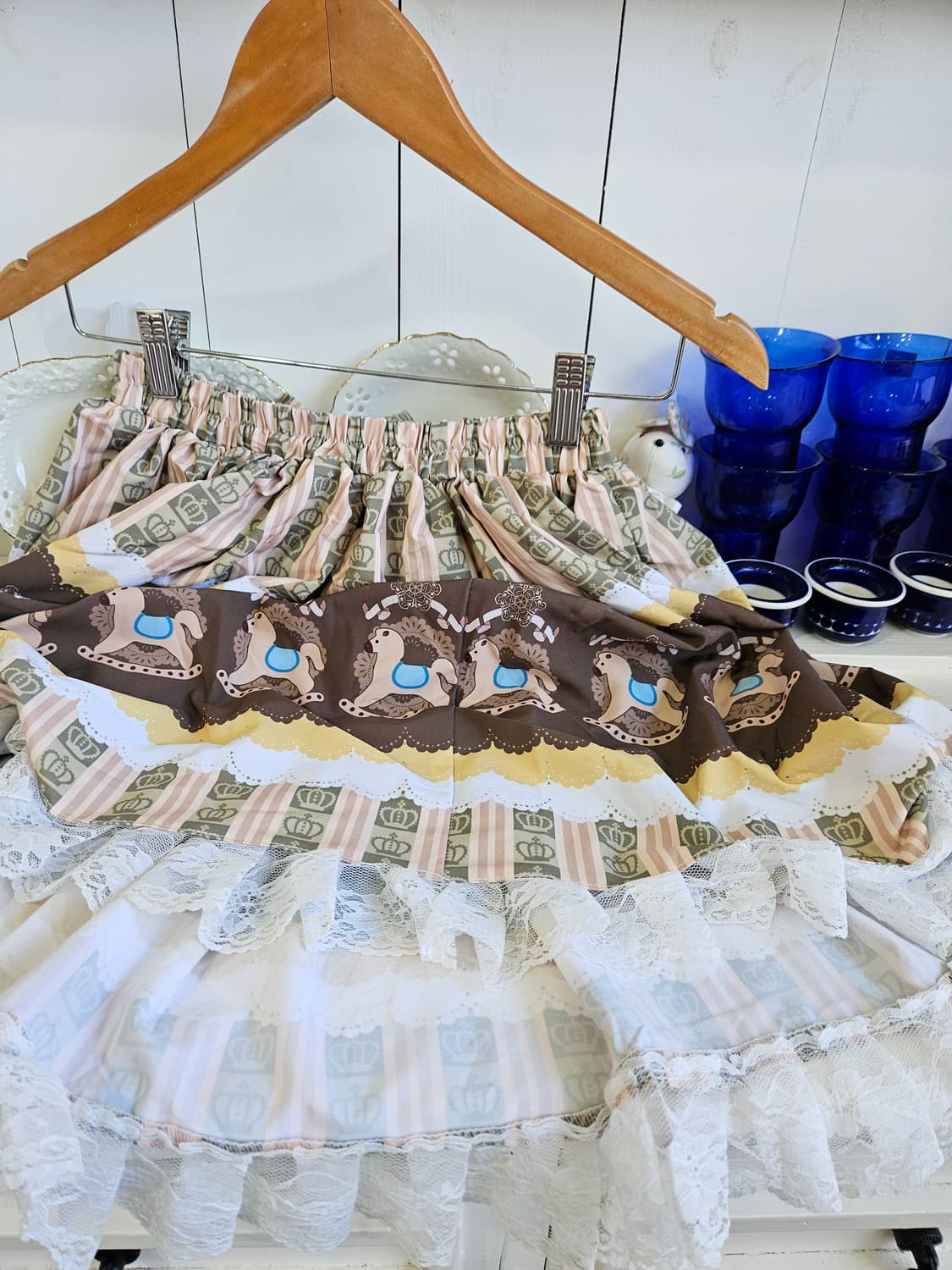 일본빈티지 메리고라운드 프린팅 스커트 상품이미지5