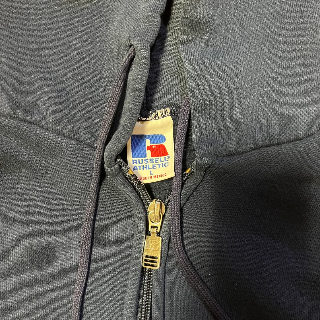 [L] 90s 빈티지 러셀 후드집업 네이비 상품이미지3