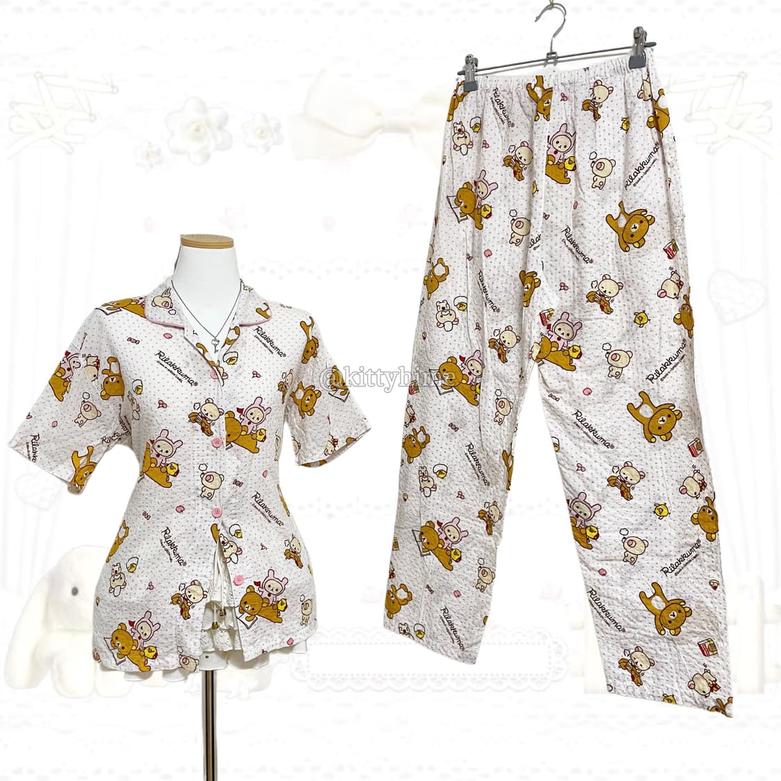 고전코리락쿠마 잠옷 우사기코리락쿠마 갸루 리락쿠마잠옷 산엑스 리락잠옷 상품이미지1