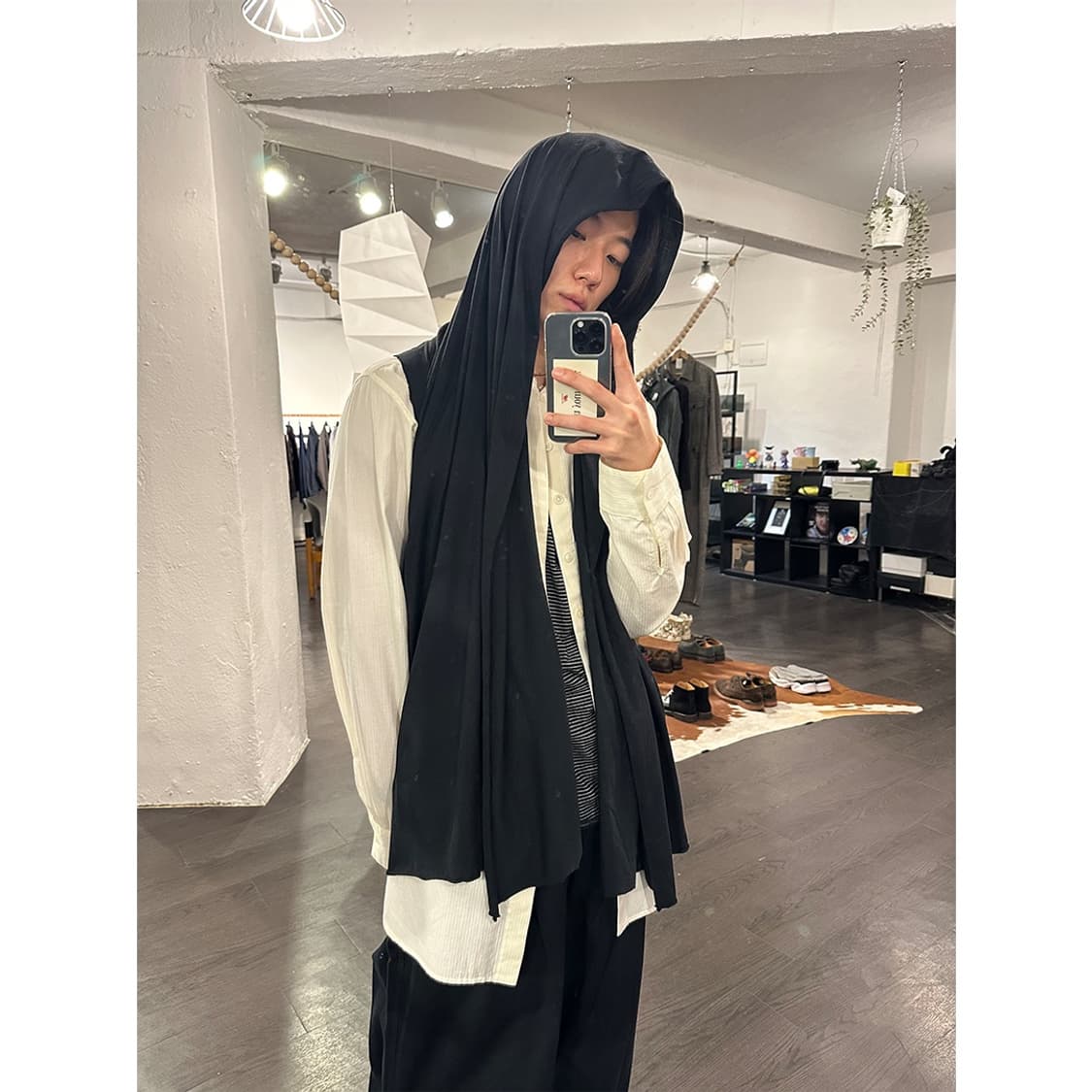 요지야마모토 후드 레이어드 베스트 상품이미지5