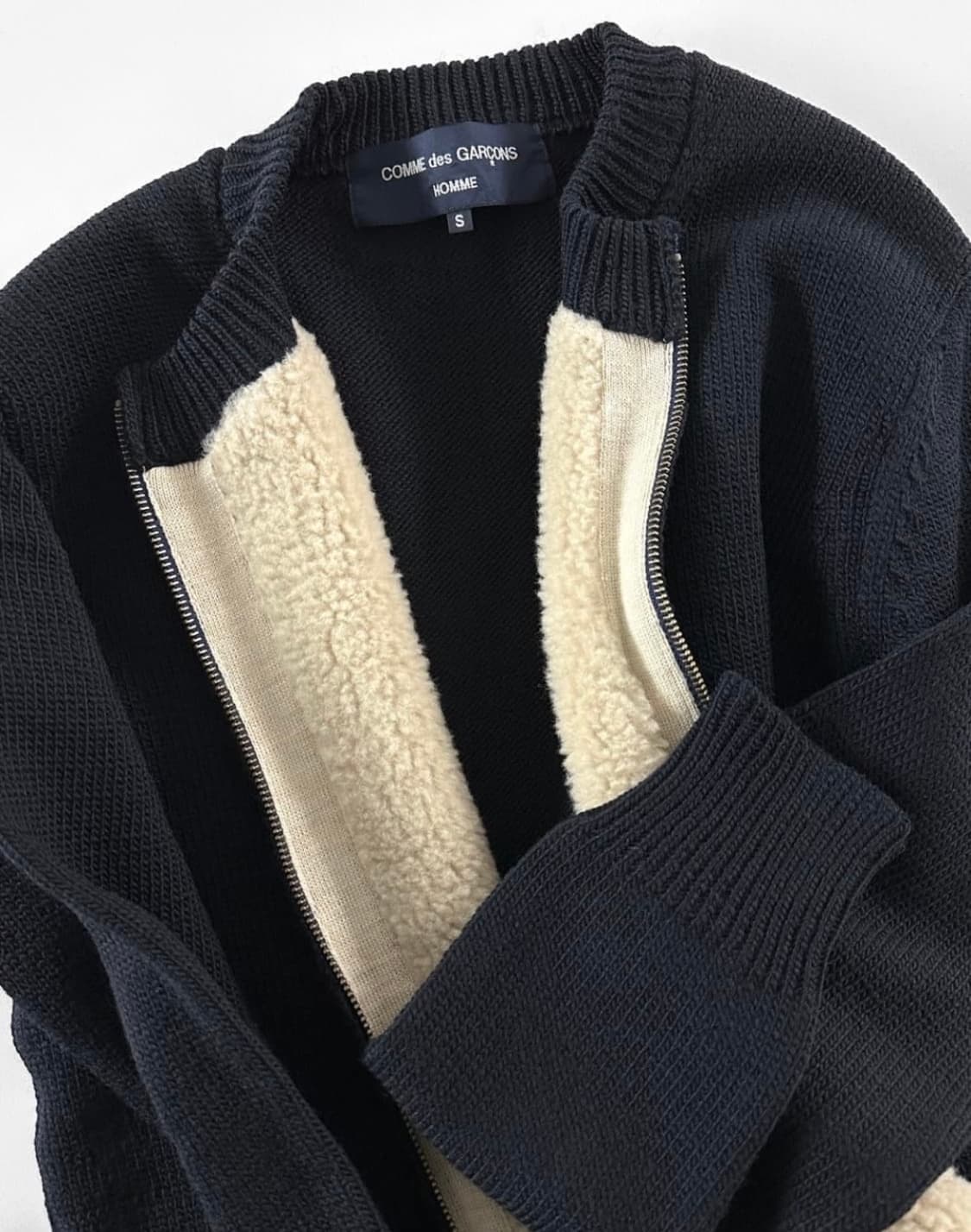 꼼데가르송 옴므 집업 스웨터 s 상품이미지4