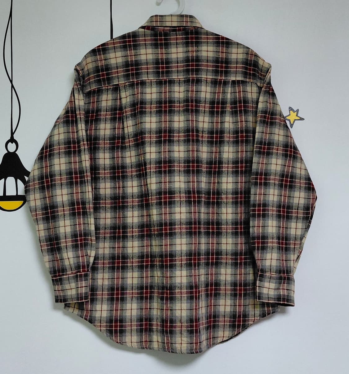 [S~M] Woolrich 우먼스 라이트 오트밀 타탄 체크 플라넬 셔츠 상품이미지9
