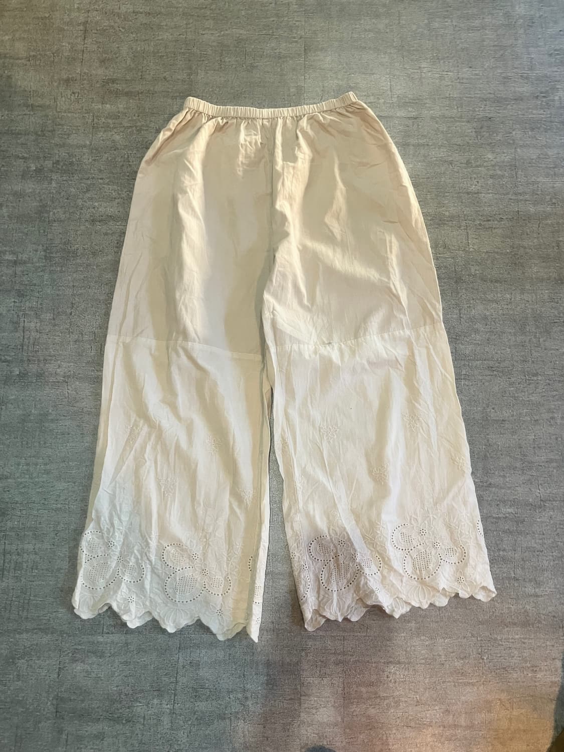일본빈티지 Hugu 하구미모리걸 달천깔아메카지 레이스 9부팬츠 상품이미지1