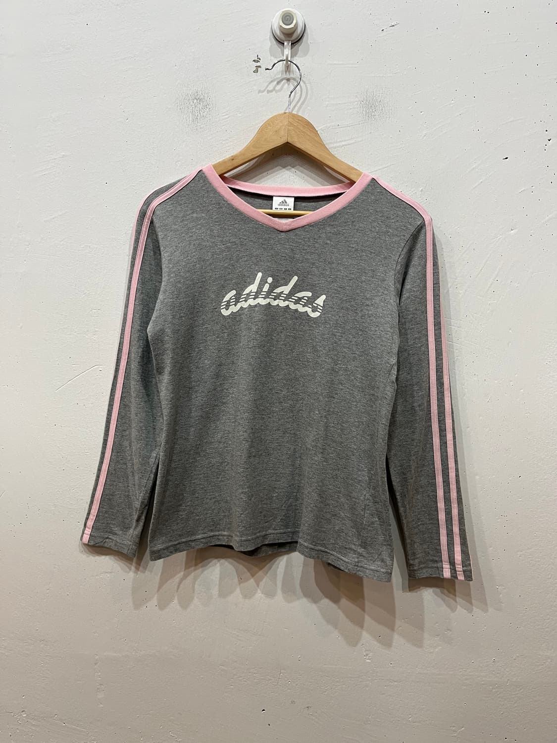 00s 아디다스 재팬 그레이 핑크 롱슬리브 우먼즈 상품이미지1