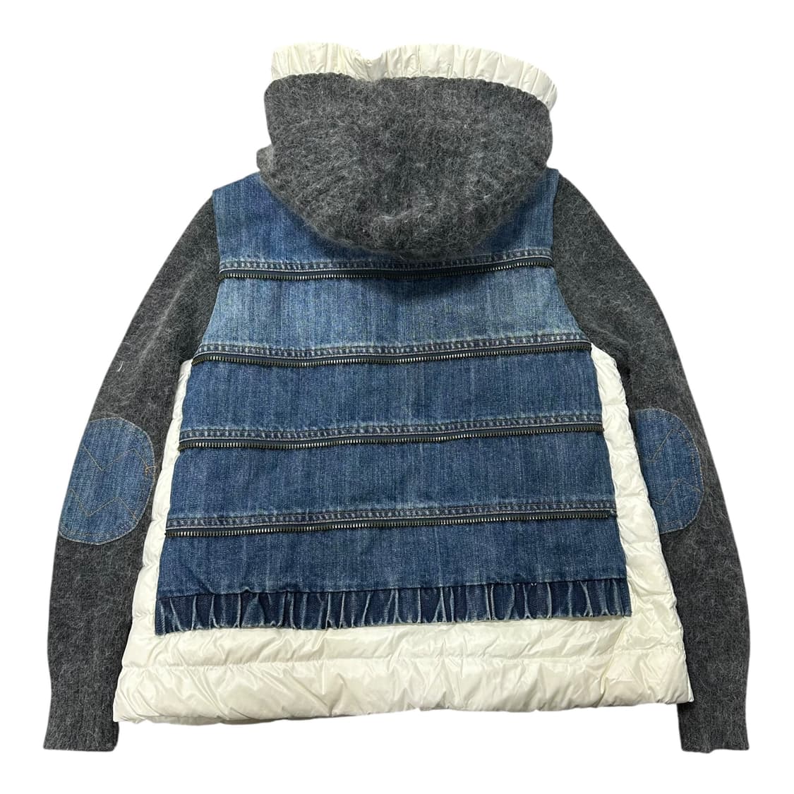 ✨ (바배) 필립플레인 해골 지퍼 버튼 청 니트 패딩  상품이미지2