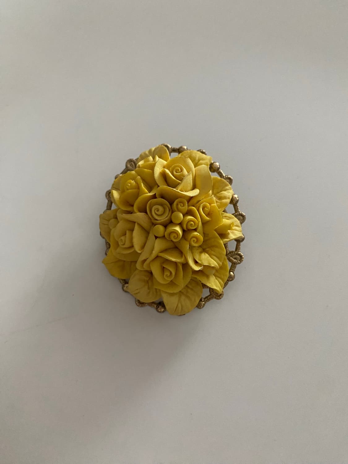 빈티지 노란장미 브로치 상품이미지1