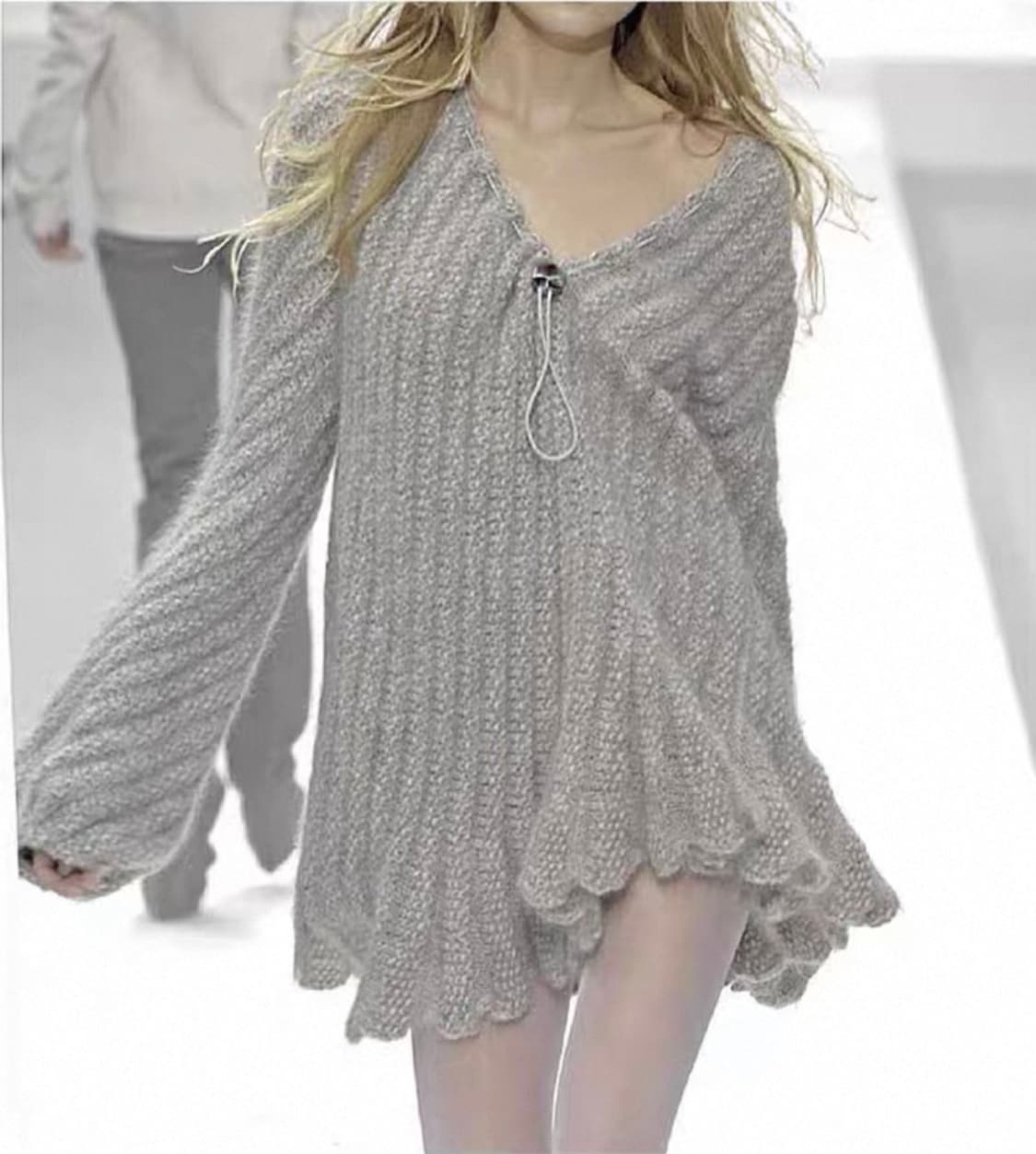 빈티지 그레이 니트 원피스 상품이미지1