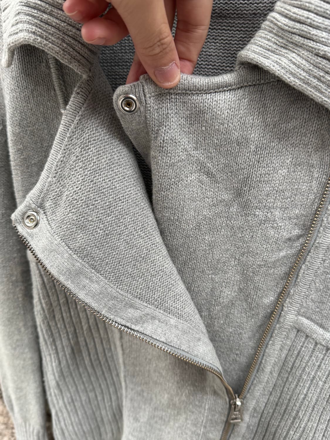 아르마니 익스체인지 언발란스 니트 집업 상품이미지7