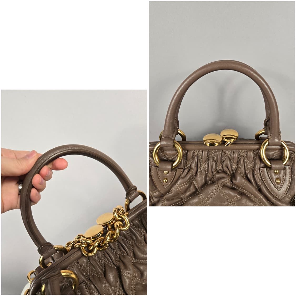 마크제이콥스 스탐백 라지 고트스킨 퀼팅 체인백 가방 정품 스탐 상품이미지4