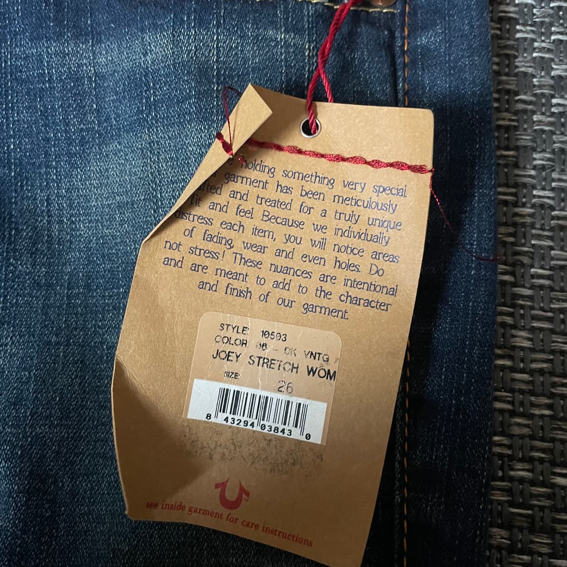 [새상품] (26) 트루릴리젼 진청 워싱 스티치 데님 팬츠 부츠컷 상품이미지4