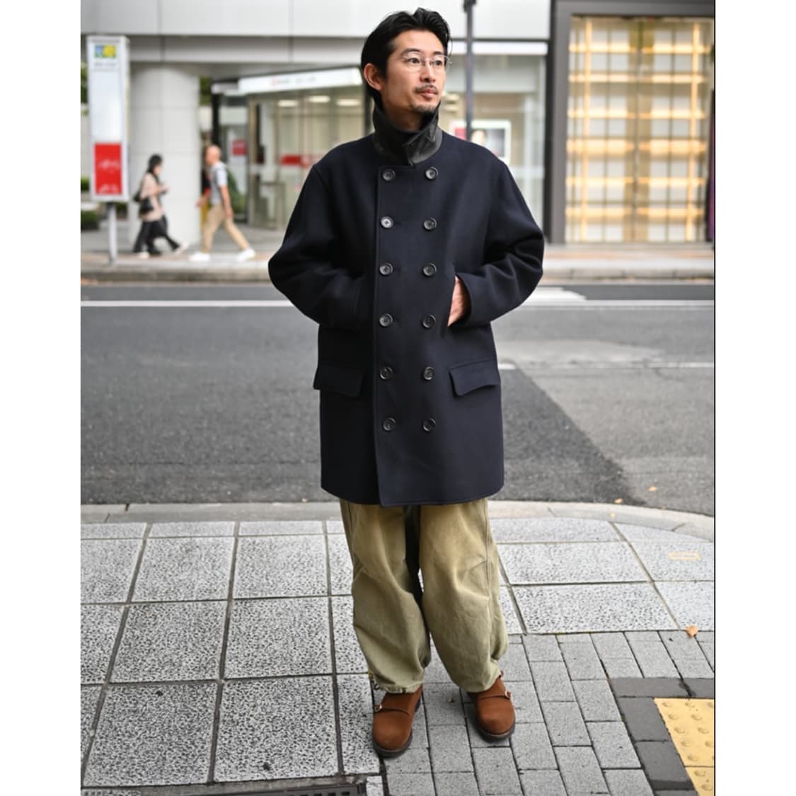 23aw MCLAGAN 13-BUTTON BLACK PEACOAT 상품이미지1