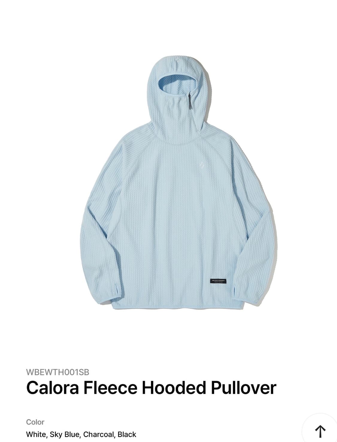 CALORA FLEECE HOODED PULLOVER_SKY BLUE 상품이미지2