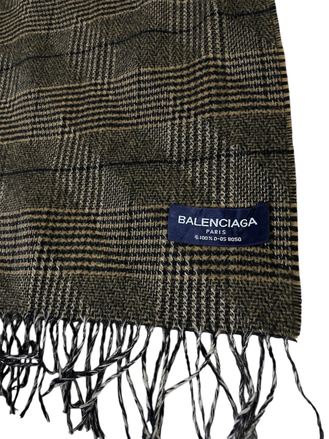 발렌시아가 빈티지 체크 머플러 울 스카프 목도리 상품이미지2