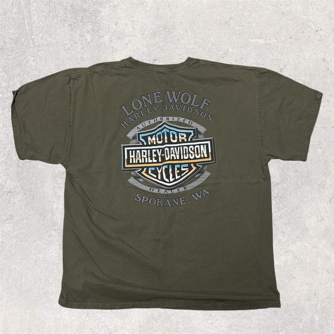 할리 데이비슨 x 헤인즈 그래픽 반팔 튜블라 티셔츠 XL 상품이미지1