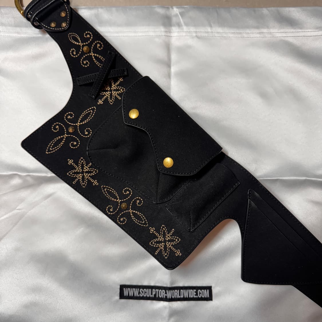 스컬프터 웨스턴 벨트 백 블랙 상품이미지4