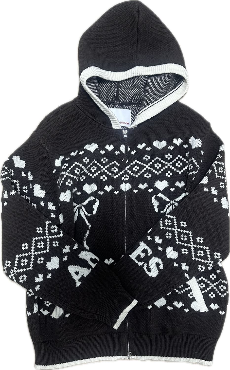 아메스 월드와이드 니트집업 브라운 상품이미지2