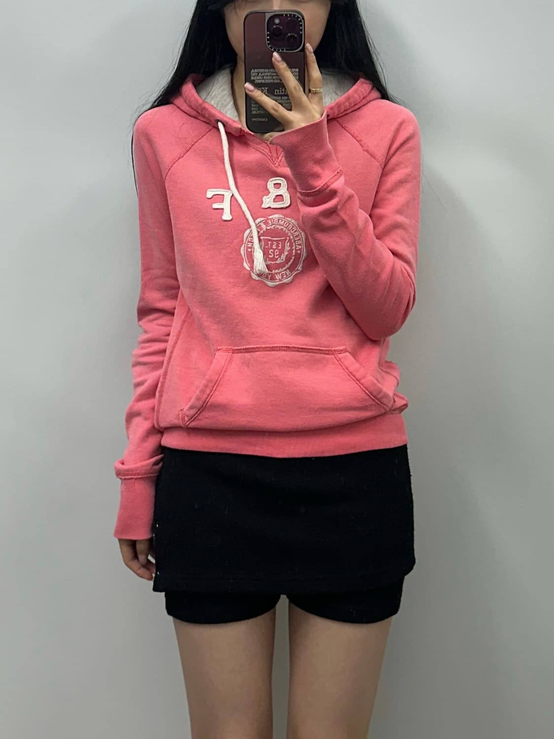 아베크롬비 y2k 와투케 베이비 핑크 후드티 상품이미지1