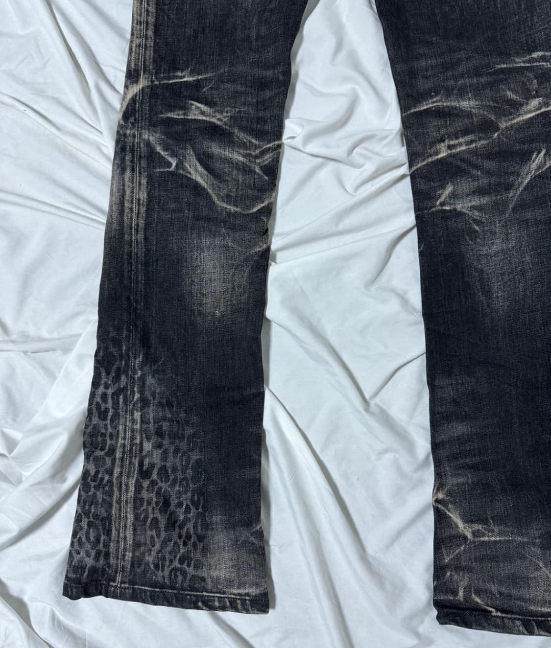 Tornado Mart Leopard Pattern Flared Jean 상품이미지3