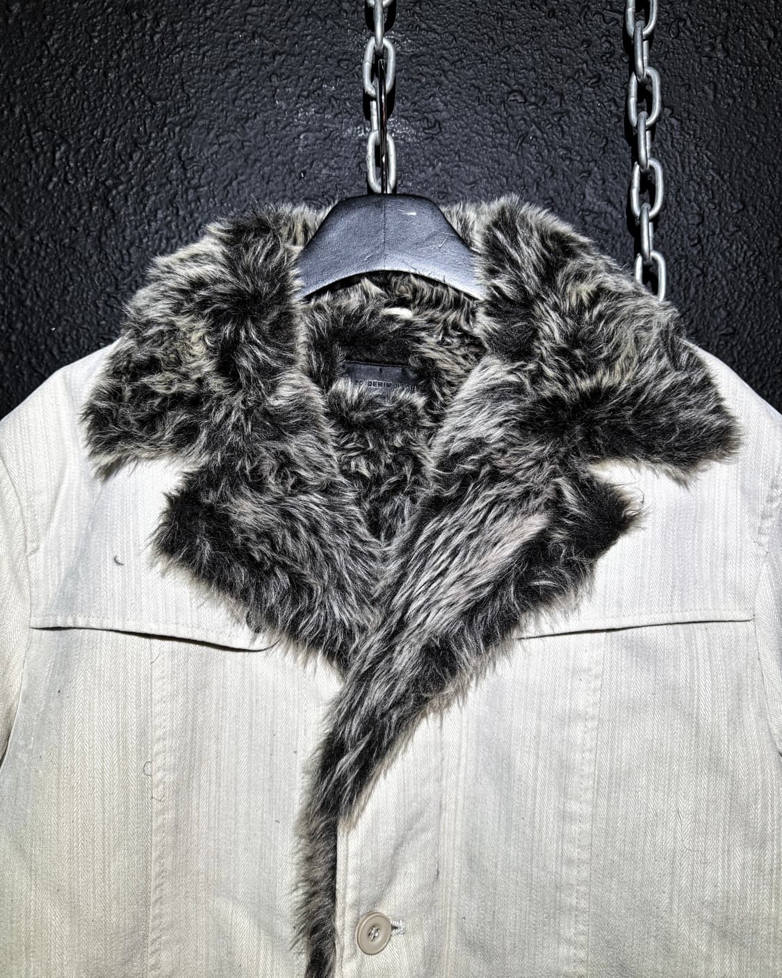 White cotton fur lineing Vkei jacket 상품이미지3