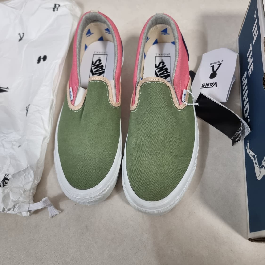 반스 McFETRIDGE 슬립온 그린/핑크 새상품 상품이미지2