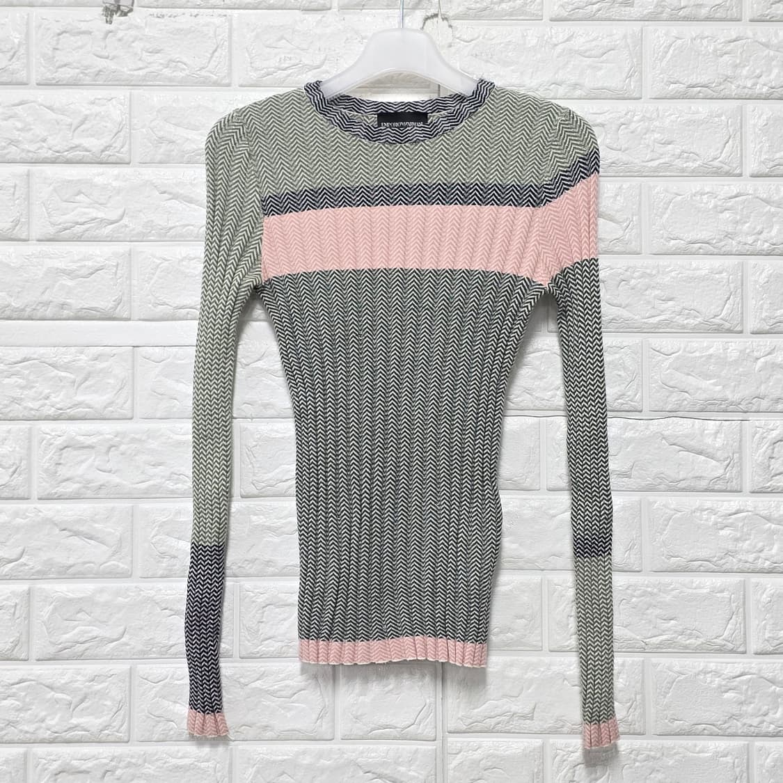 택포) 엠포리오 아르마니 헤링본 니트 38 상품이미지1