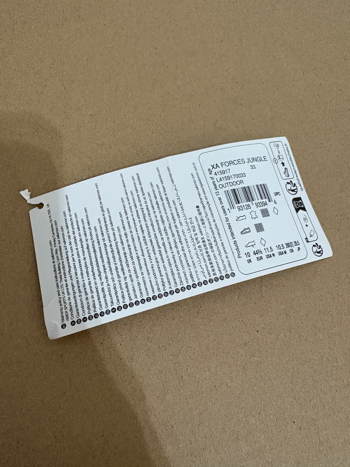 살로몬 salomon / XA 정글 부츠 블랙 / 285 상품이미지9