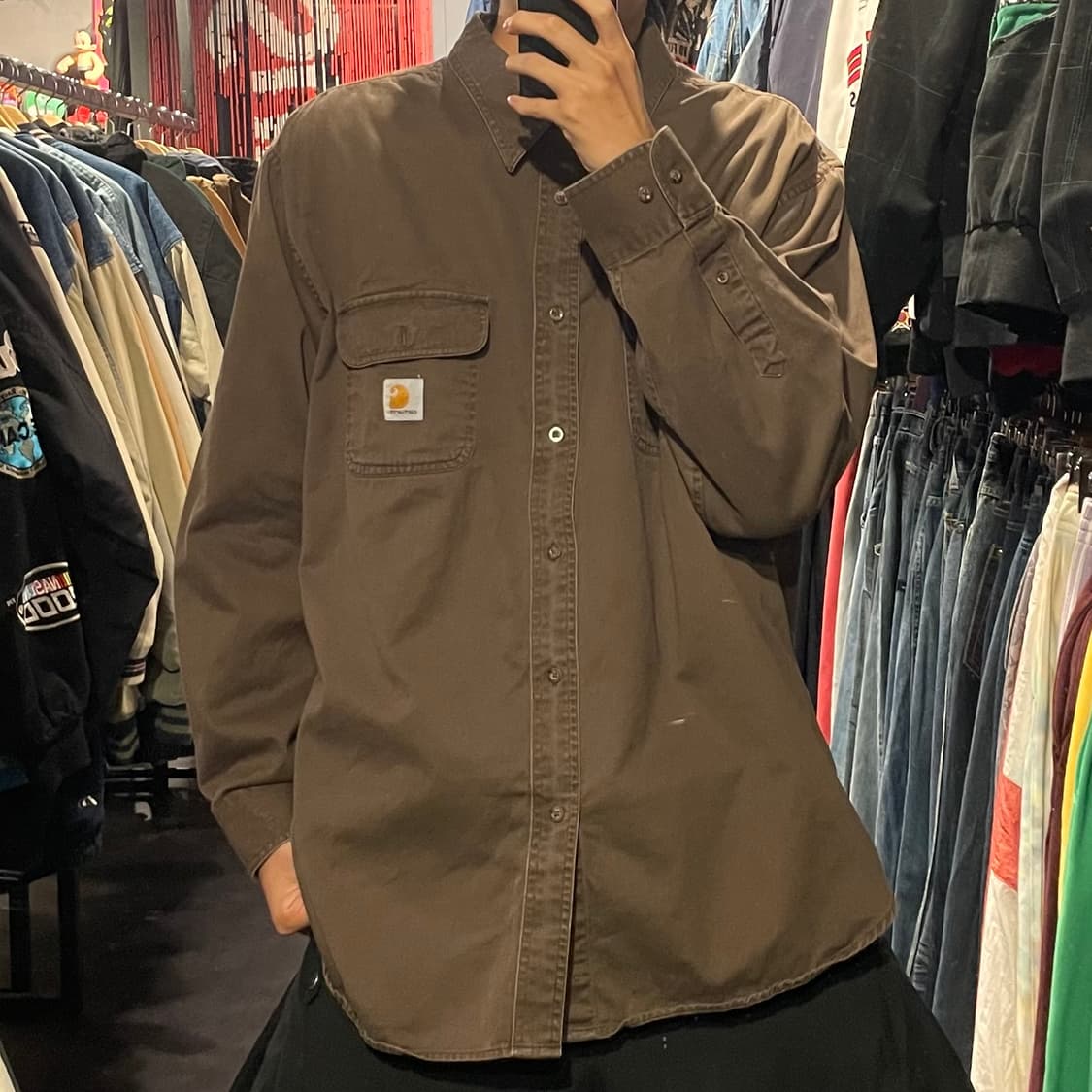 [IM] carhartt 칼하트 브라운 긴팔셔츠 상품이미지3
