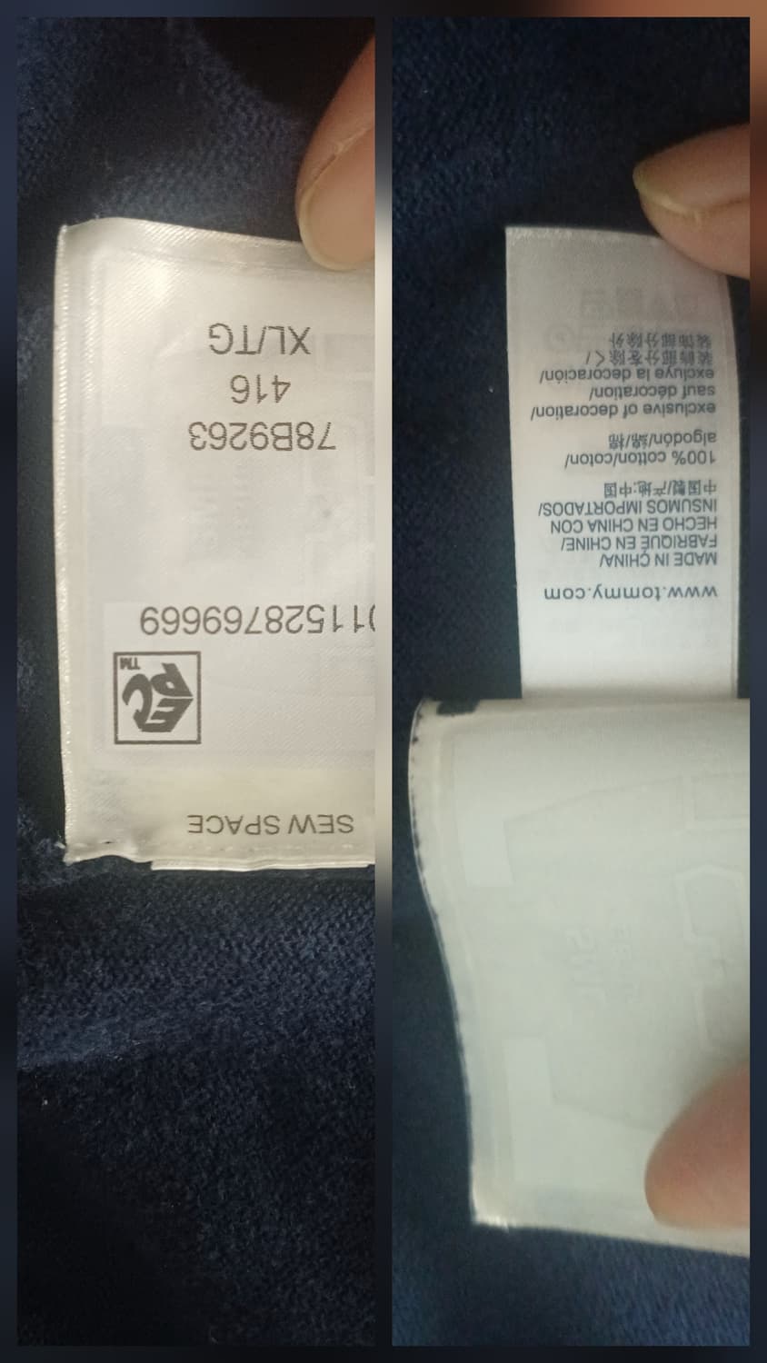 [XL/105-110] 타미 힐피거 에센셜 코튼 크루넥 니트 (네이비) 상품이미지6