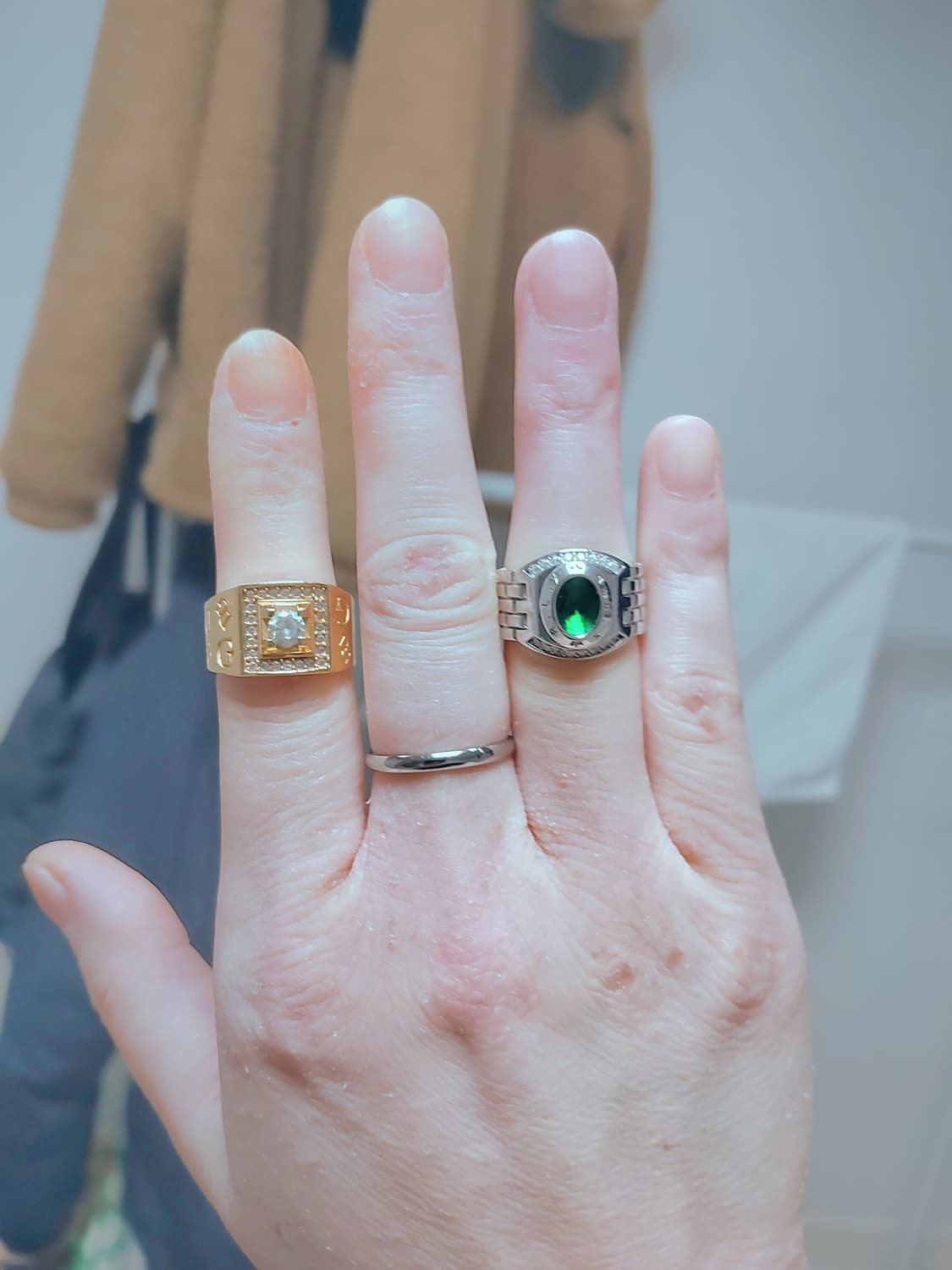 [😉도금반지 13호. 2개를 일괄. 판매해요❗] 18KGP. 반지급처❗ 상품이미지2