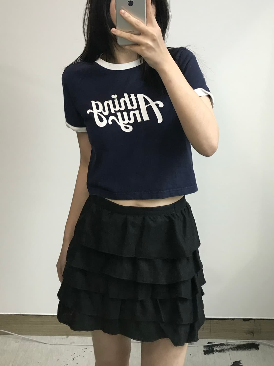 브라운브레스 크롭 링거 반팔 티셔츠 상품이미지1