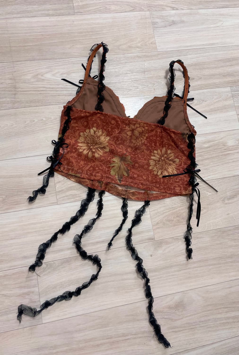 핸드메이드 레이스 코르셋 탑 나시 상품이미지3