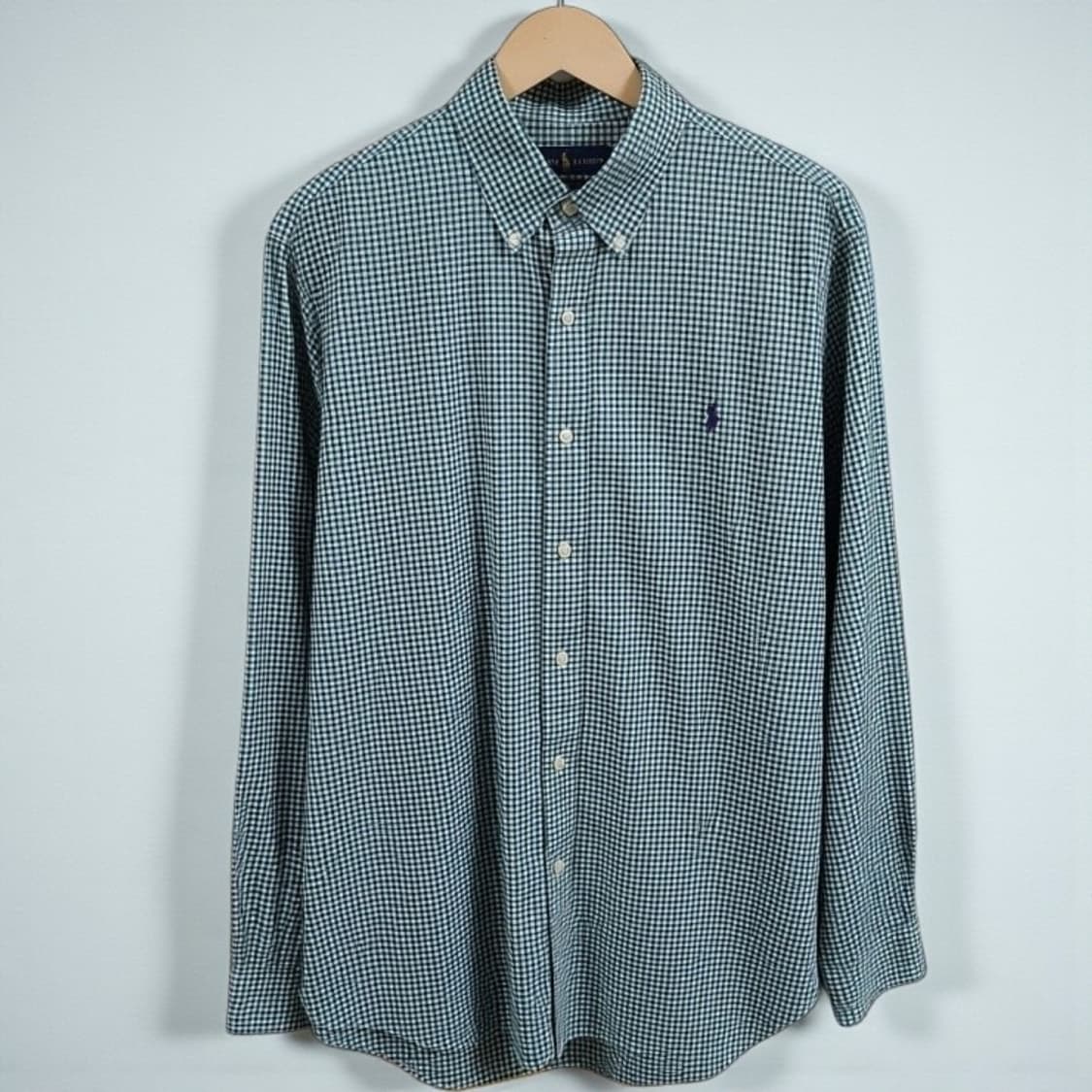105 POLO 폴로 랄프로렌 체크 셔츠 클래식핏 그린 상품이미지1