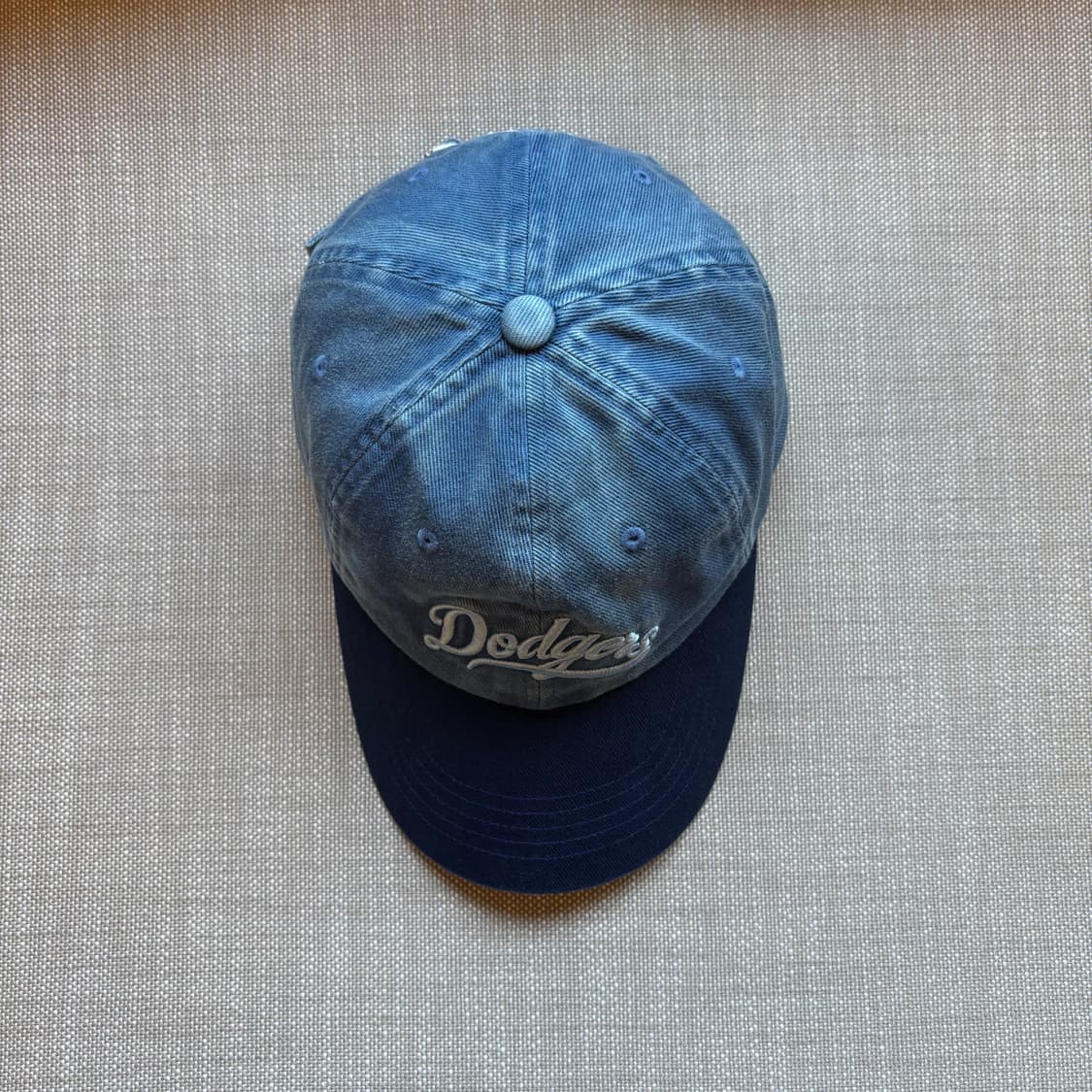 MLB 24N 바시티 빈티지 컬시브 배색 언스트럭쳐 볼캡 상품이미지7