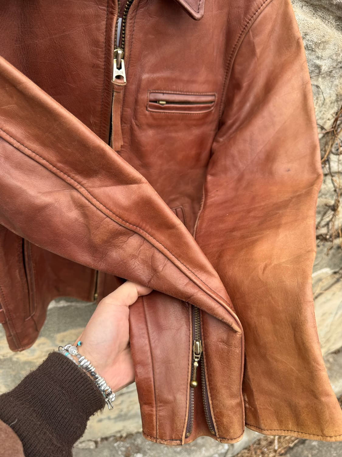 70s 비맥코이 (리얼맥코이) 빈티지 스티어하이드 싱글라이더 자켓 상품이미지6