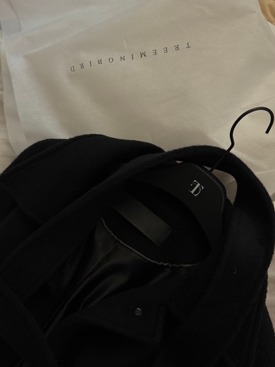 트리밍버드 발마칸 롱코트 블랙 상품이미지1