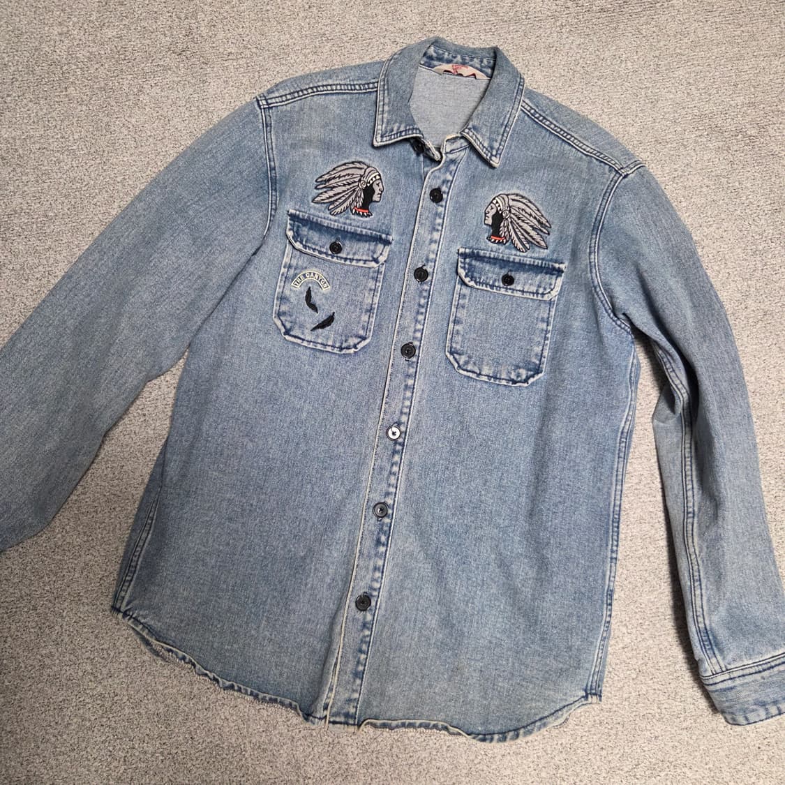 빈티지 인디언자수 데님셔츠 자켓 L-XL(100-105) 상품이미지1