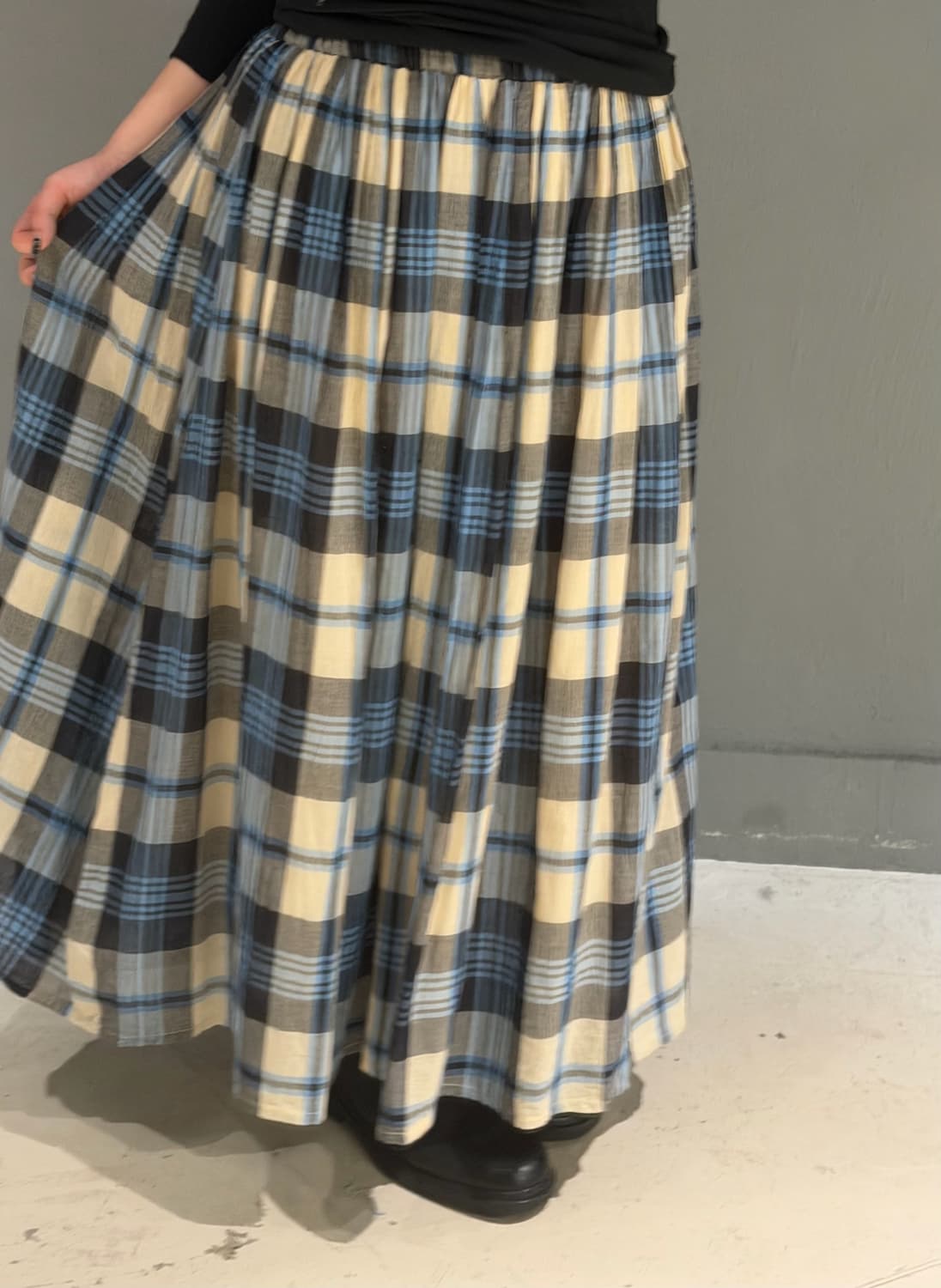 color mix check pattern skirt 상품이미지2