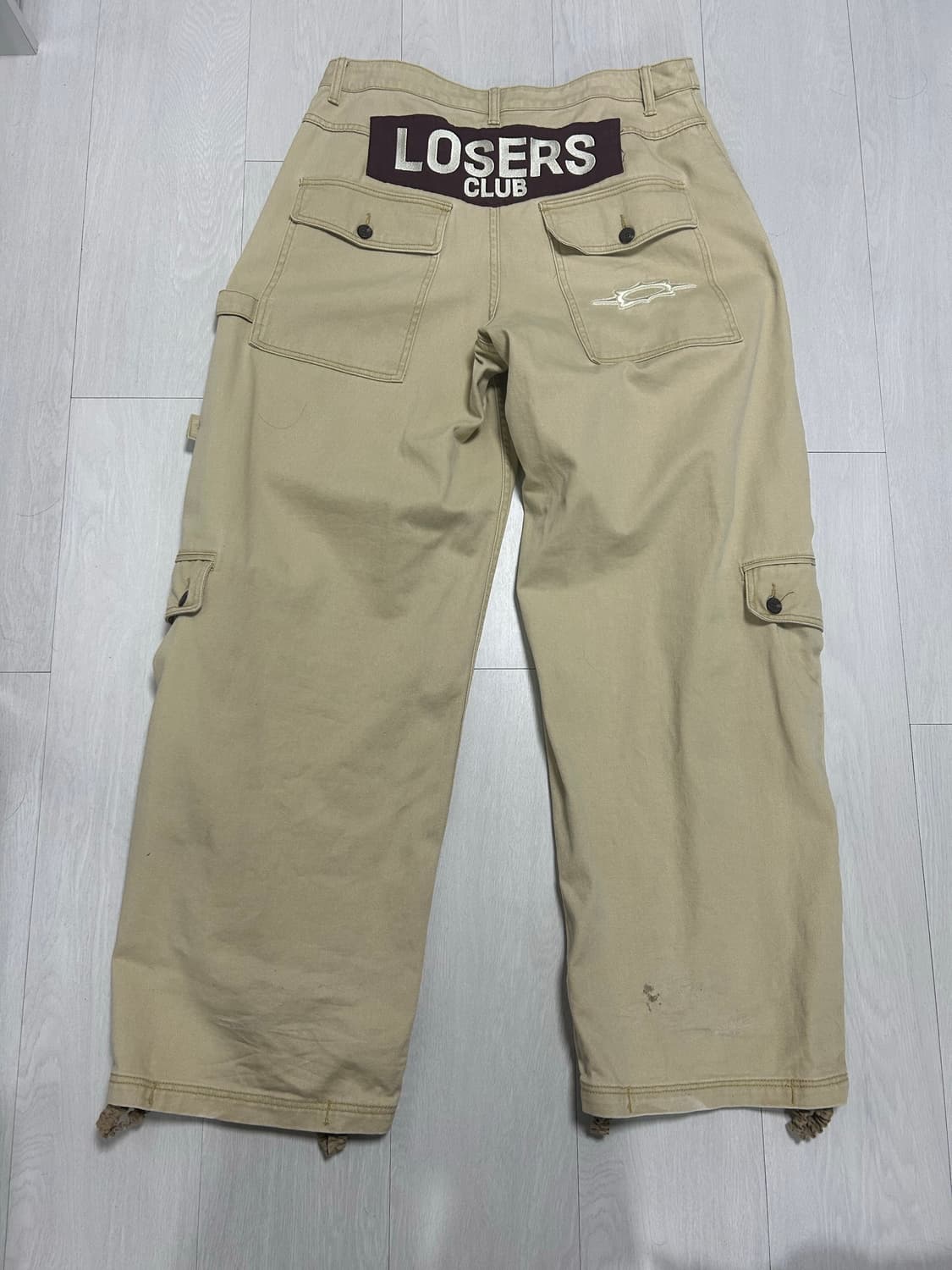 루저스클럽 멀티 카고포켓 와이드 면팬츠 베이지 상품이미지5