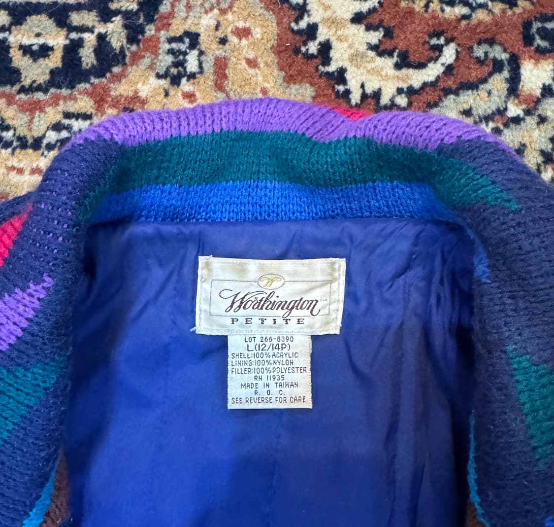 빈티지 아즈텍 패턴 니트 가디건 "L" (532) 상품이미지3