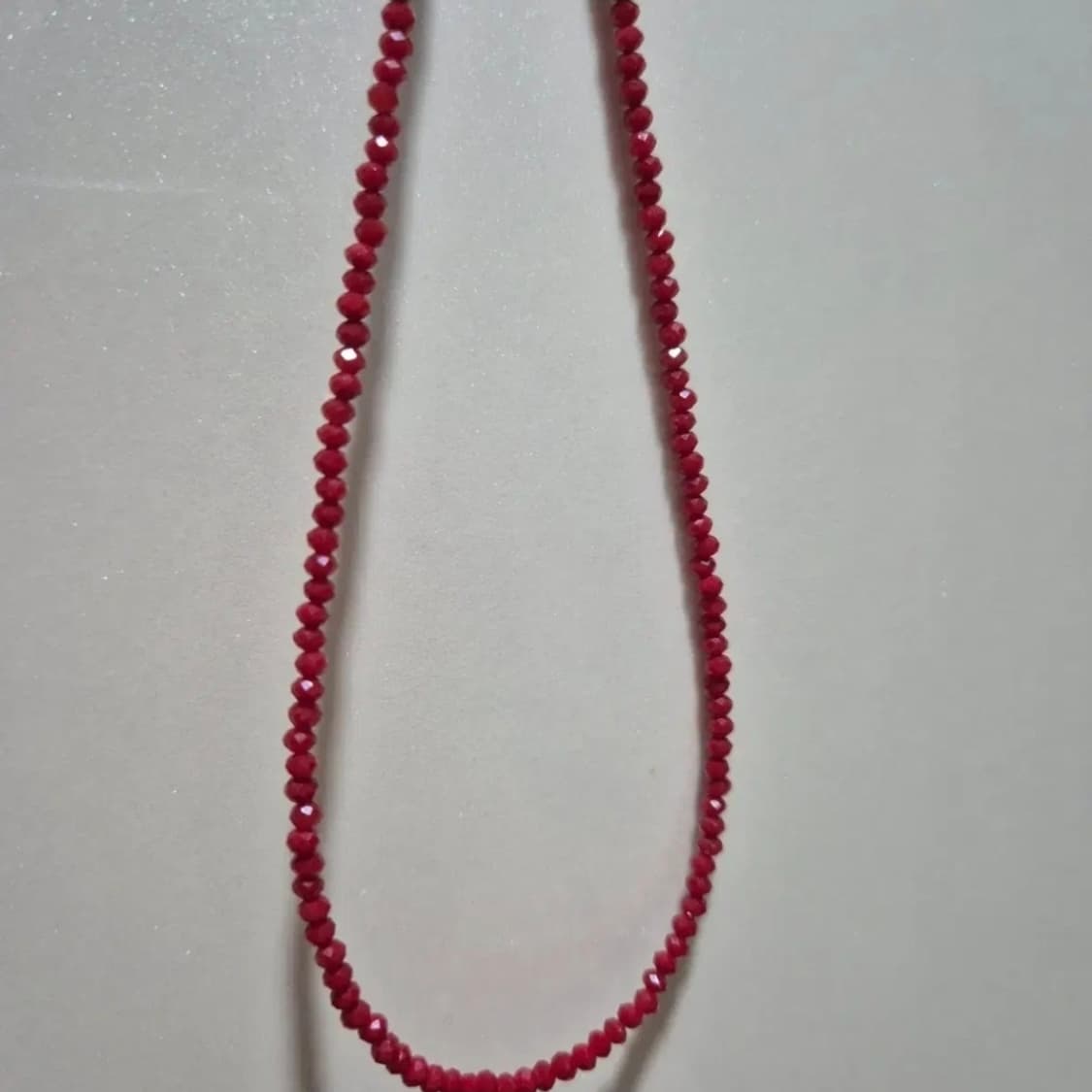 레드컬러 심플 네크리스 상품이미지1