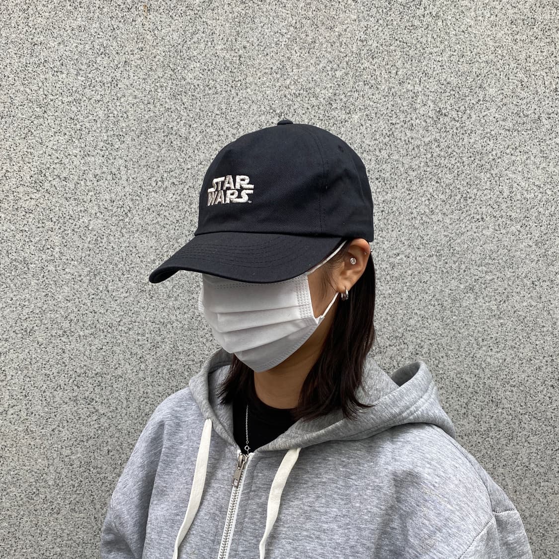 비엘(Biel) x 스타워즈 자수 블랙 캡 상품이미지1