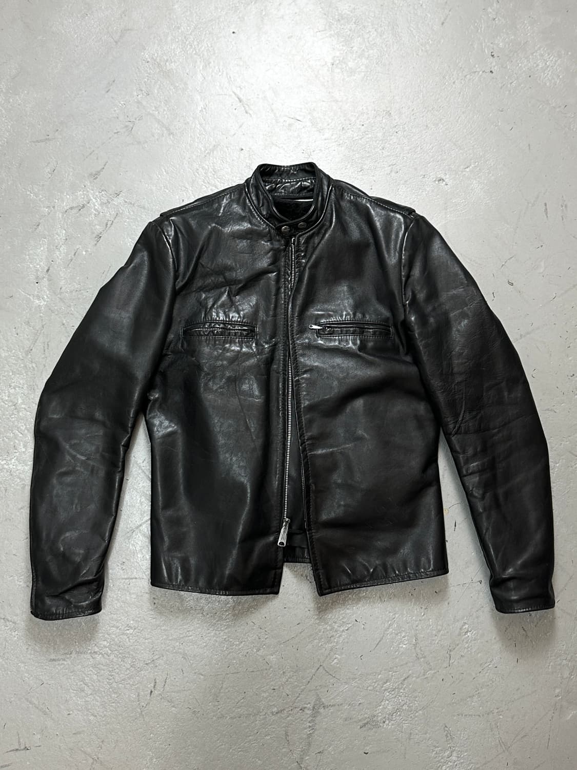80's 브룩스 레더 카페레이서 자켓 빈티지 레더 자켓 상품이미지1