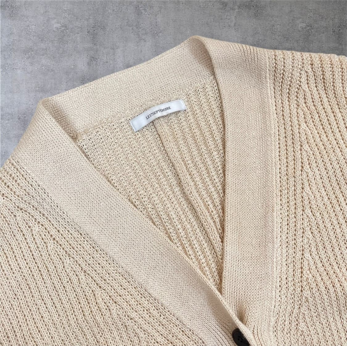 르17셉템버 연베이지 린넨 오버핏 크롭 가디건 FREE 상품이미지2