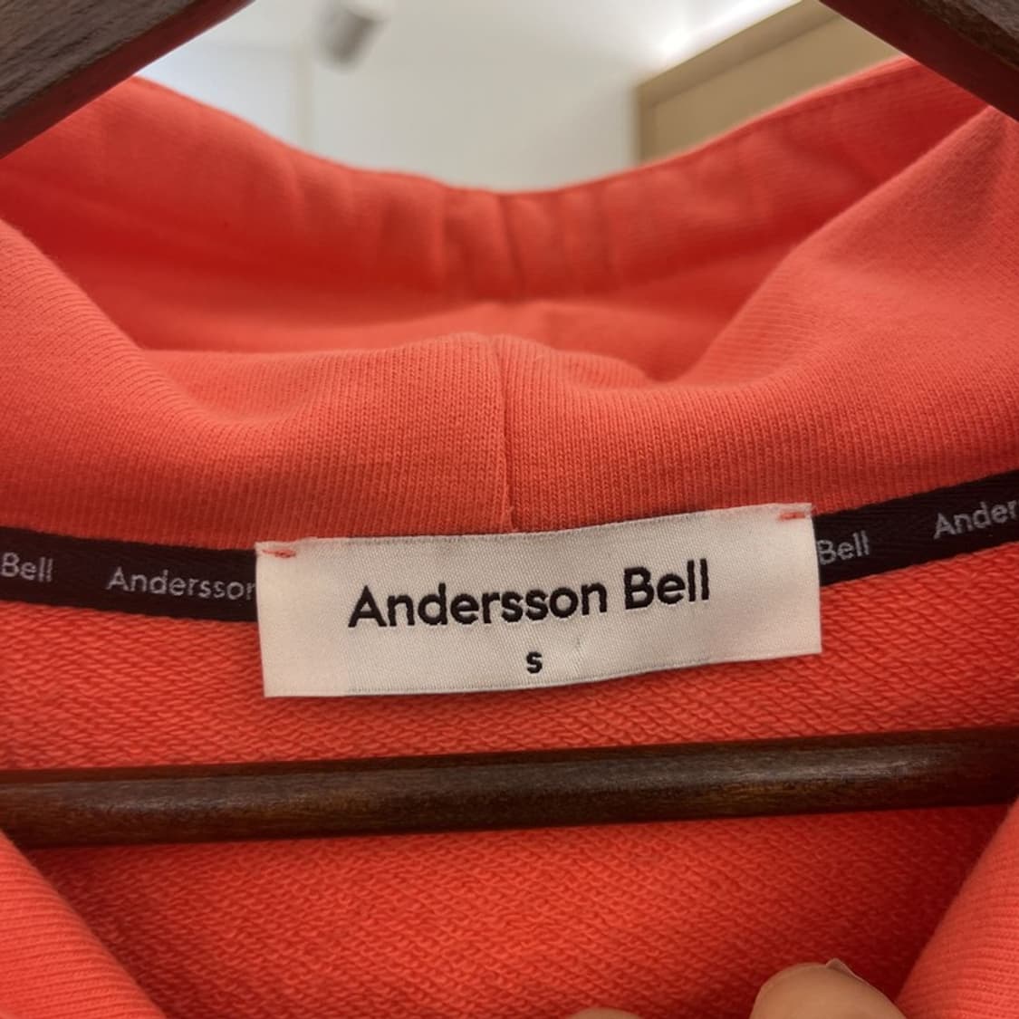 앤더슨벨 스트릿 펑크 키치 Y2K 코랄핑크 후드티 S C09917 상품이미지5