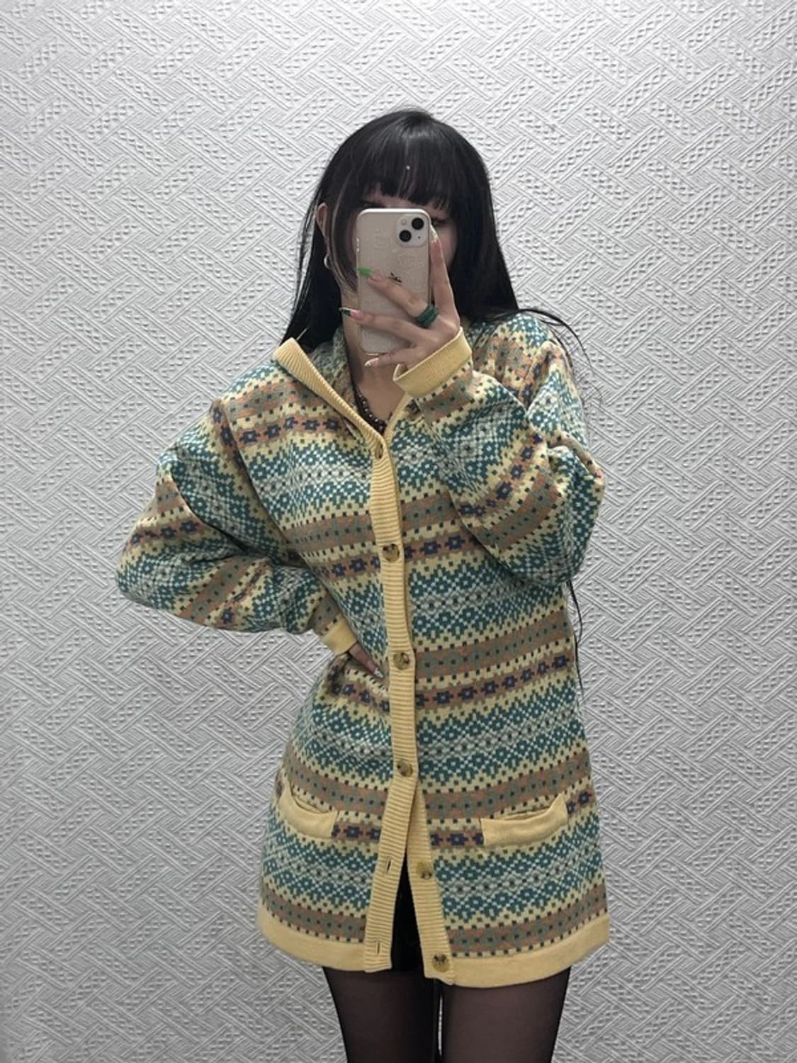 언더우드 코지룩 대장 모리걸 에스닉 후드 니트 가디건 100 C08980 상품이미지2